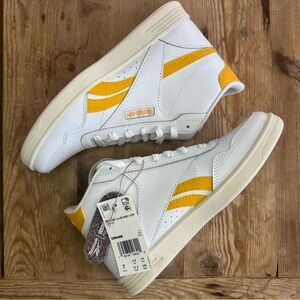Reebok Club High Top Sneaker- White/Yellow